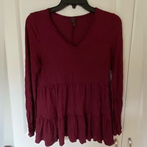 Maroon top